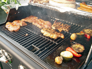 grilling meat & vegetables