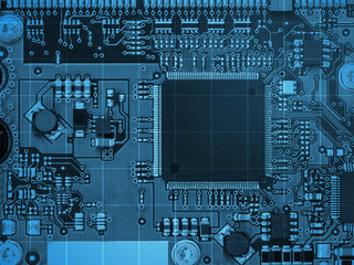 Blue motherboard
