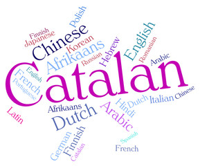 Fototapeta premium Catalan Language Means Speech Lingo And Word