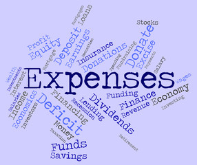 Expenses Word Shows Expenditure Accounting And Business