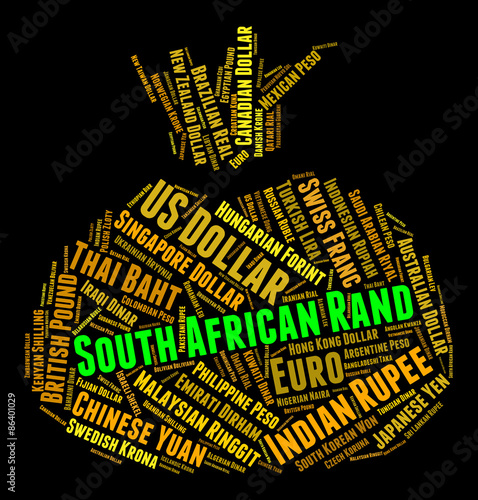 South African Rand Means Forex Trading And Exchange Stock Photo And - 