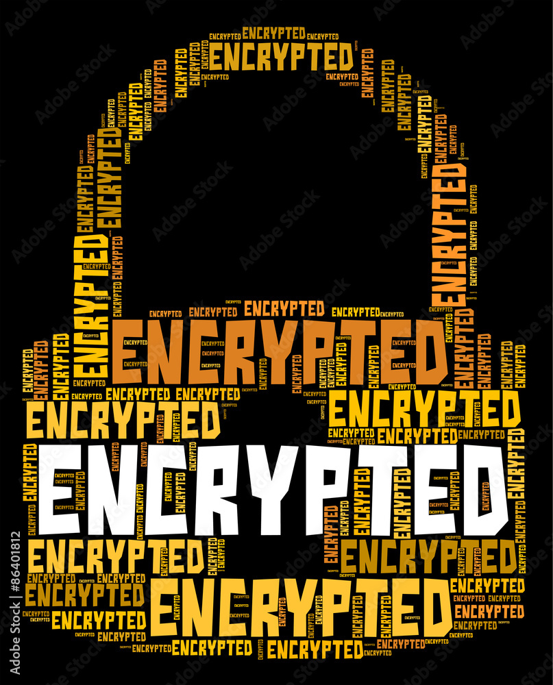 Poster encrypted word means encryption words and password