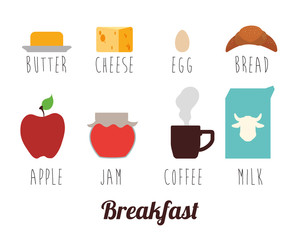 Breakfast digital design.