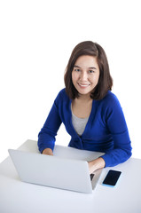 Business woman working with laptop