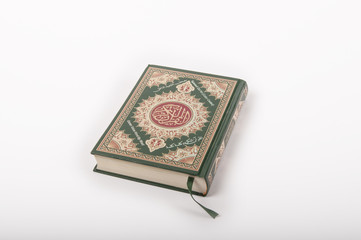 Holy Quran  on white background for muslims people