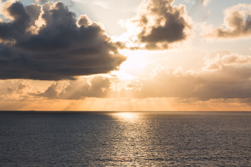 sunset in the sea