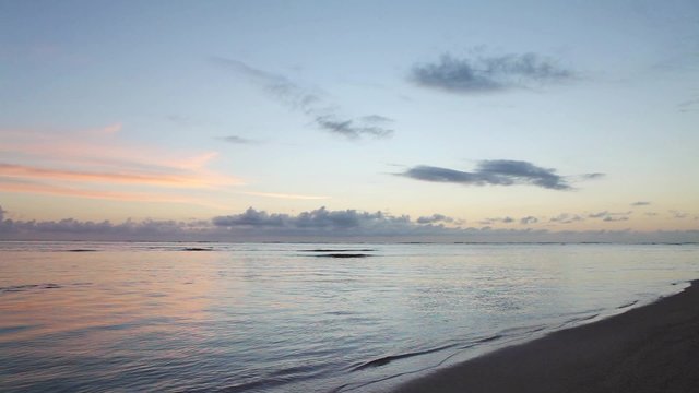 Video of beautiful sunrise above the ocean