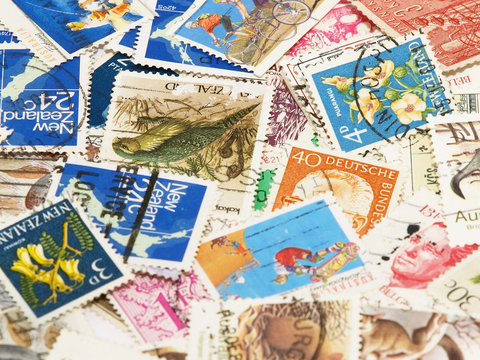 Postage stamps.Background
