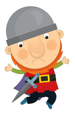 Cartoon knight - isolated - illustration