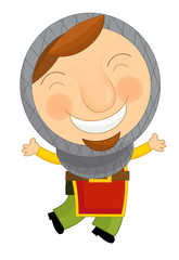 Cartoon knight - isolated - illustration