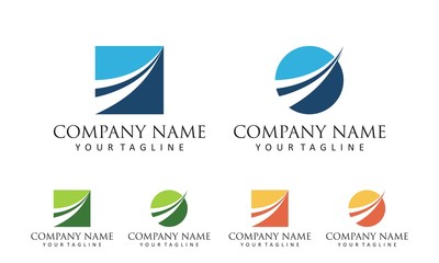 Circle Swoosh Financial Logo Symbol. Financial Logo / Bank Logo / Accounting Logo