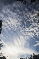 Picture of beautiful blue sky with clouds