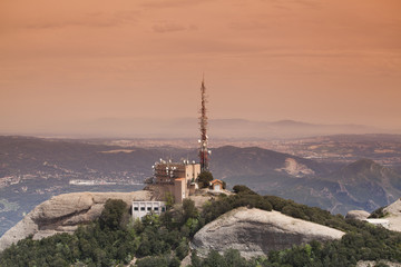 Fototapeta na wymiar Sunset in the mountains - Montserrat, Spain
