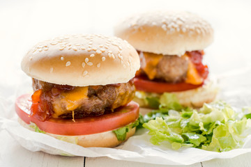 Mini beef burgers