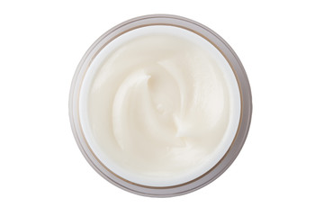 Close up of beauty cream on background with clipping path