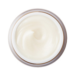 Close up of beauty cream on background with clipping path