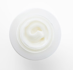 Close up of beauty cream on background with clipping path