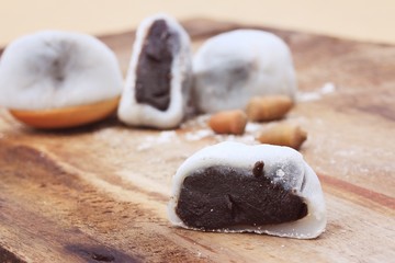 Mochi japanese dessert black sesame
