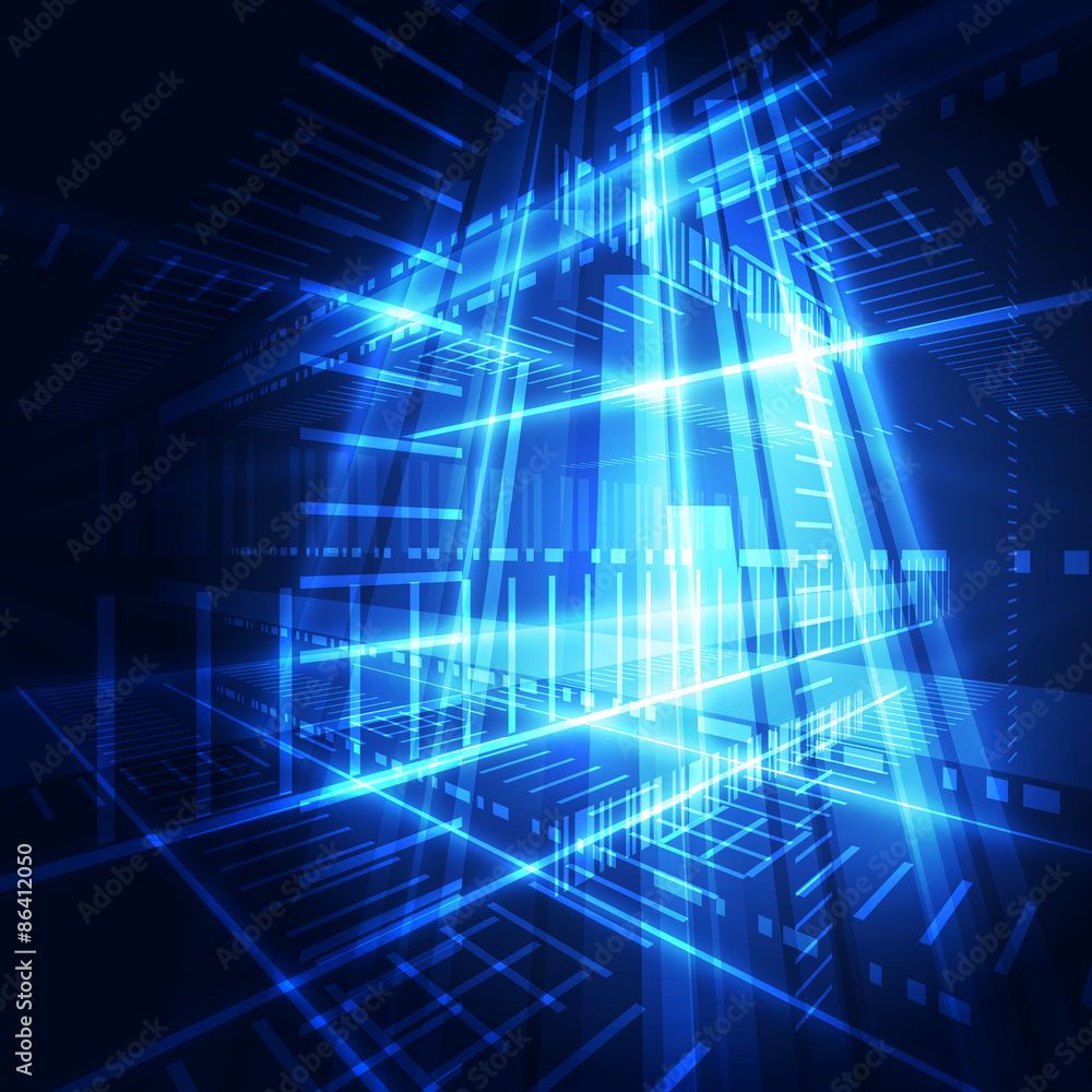 Poster vector abstract telecom technology system, background