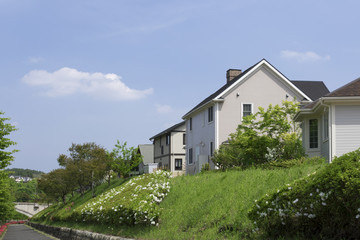 高台にある住宅街　イメージ