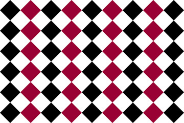 黒と赤　ダイヤパターン
