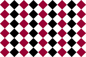 赤と黒　ダイヤパターン