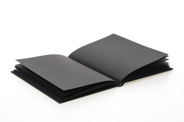 Black note book isolated