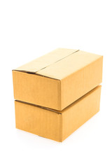 Brown box isolated