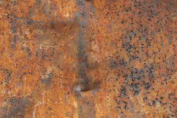 Old rusty metal plate