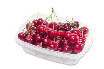 Dark red cherries