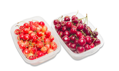 Two varieties of cherries