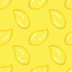 Lemon Seamless Pattern Kid's Style Hand Drawn