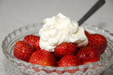 Fresh strawberries dessert