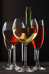 Red and white wine