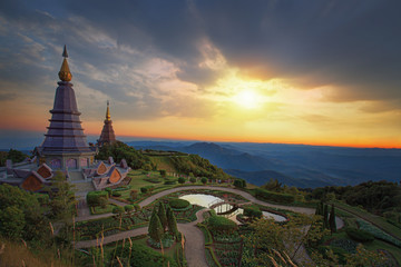 Landscape of two pagoda