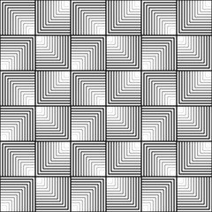Black and white geometric seamless pattern with line, abstract b