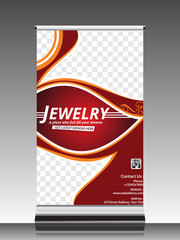 Naklejka premium roll up banner for jewelry shop