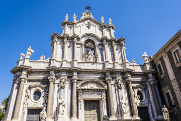 Fototapeta premium Catania Cathedral Facade, Catania, Sicily, ITALY