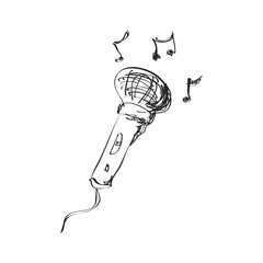 Simple doodle of a microphone
