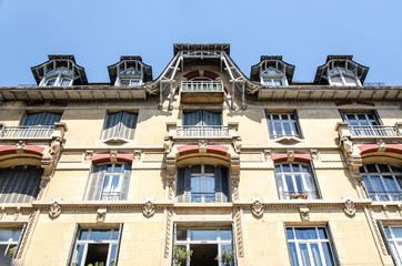Fototapeta na wymiar Haus Fassaden in Belfort