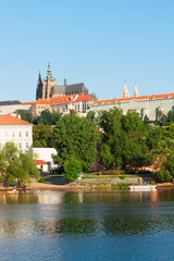 Vitus cathedral over Vltava river,