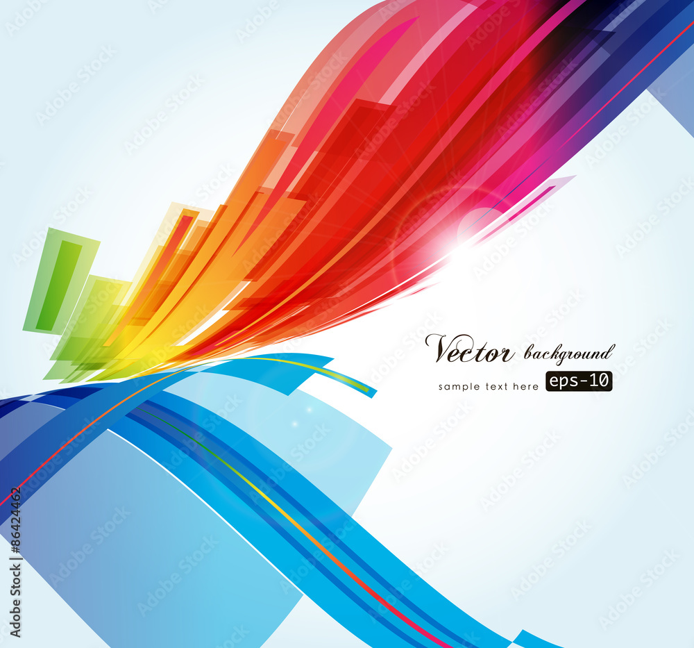 Poster abstract technology lines vector background