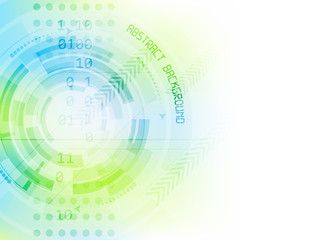 Abstract future technology vector background with circle elements and arrows