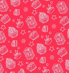 pattern of white cakes