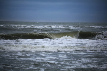 storm on the ocean coast