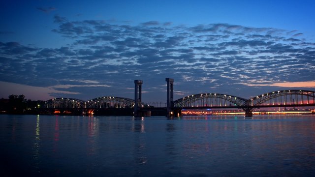 Saint-Petersburg. White nights bridge on the Neva. Russia