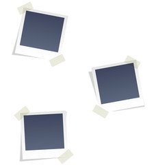 Photo frames for infographic isolated on white background