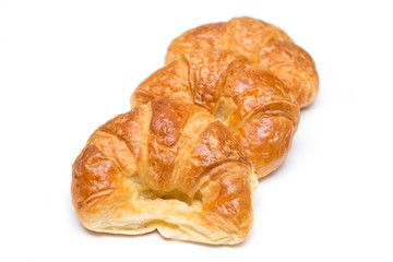 freshly baked croissants from the oven