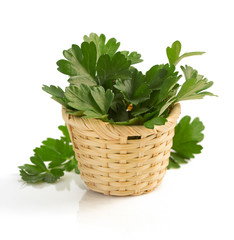 fresh parsley isolated on white