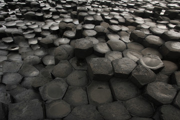 Giant's causeway - tourist site in Northern Irland